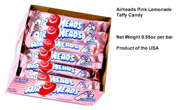 Airheads Pink Lemonade Candy Taffy 36ct