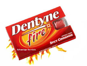 Dentyne Fire picy cinnamon, breath-freshening, sugarless gum 12ct