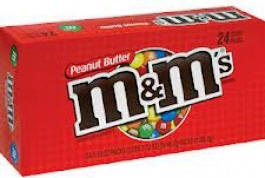 M & M Peanut Butter 24ct - 24 bags per display box
