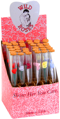 Wild Rose Glass Tubes with Removable ends